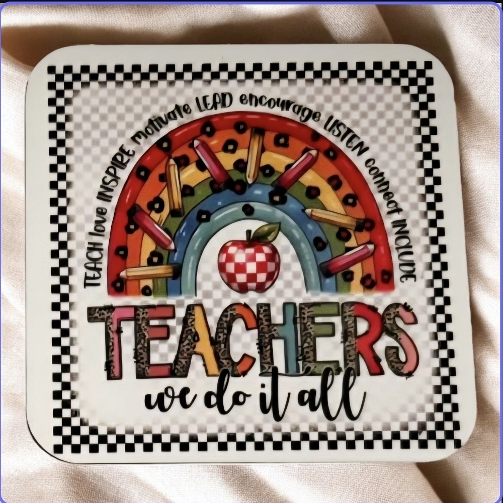 Handmade Teacher Coaster( Wood) NWT